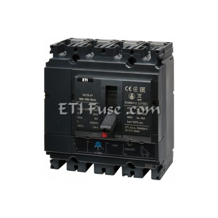 کلید اتوماتیک قابل تنظیم تک ای تی آی ETI NBS TMS 160 4L 160A 690V AC 36KA 4P