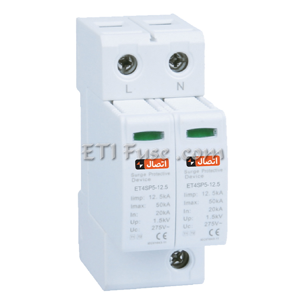 برقگیر تابلویی 1 پل و نول AC ایستا توان اتصال ETE ETSPD0021236 1P+N 280V T1 B 35KA