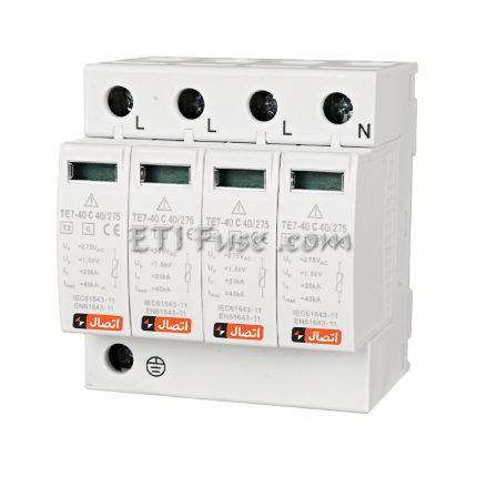 برقگیر تابلویی 3 پل و نول AC ایستا توان اتصال ETE ETSPD0041436 3P+N 440V T1 B 35KA