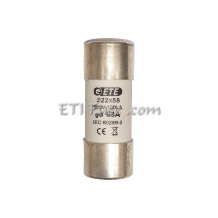 فیوز سیلندری ایستا توان اتصال ETE CF001225840 22×58 690V gG 40A