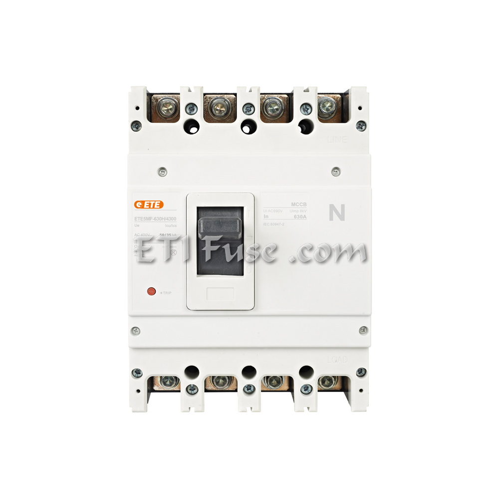 کلید اتوماتیک غیر قابل تنظیم 4 پل کیس 630 ایستا توان اتصال ETE FIX MF0045064100 400A