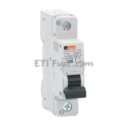 کلید مینیاتوری خورشیدی 1 پل تیپ C ایستا توان اتصال ETE10-MDC1232 32A DC
