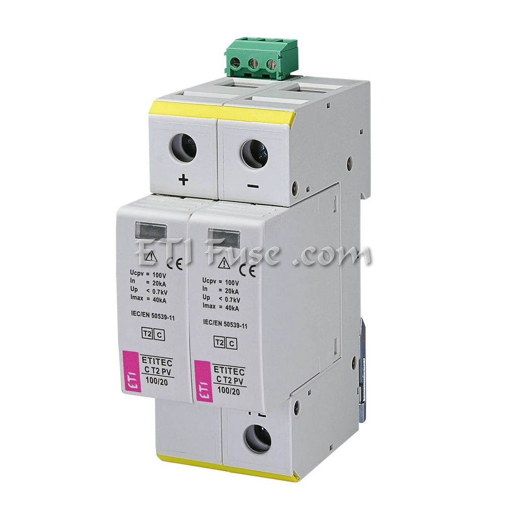 برقگیر تابلوی سولار تیپ 2 C کنتاکت تریپ ای تی آی ETI 002440432 550V M DC