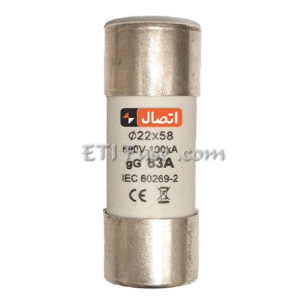 فیوز سیلندری ایستا توان اتصال ETE CF002225850 22×58 500V aM 50A