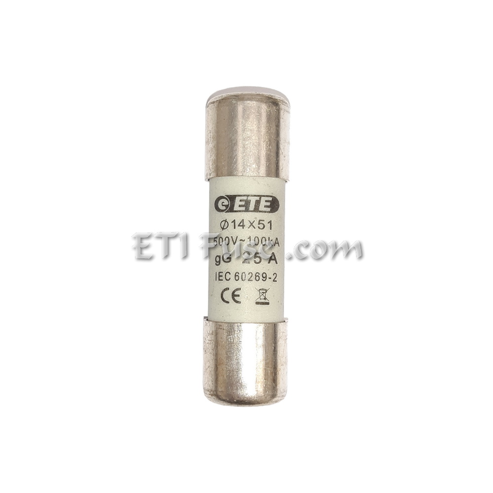 فیوز سیلندری ایستا توان اتصال ETE CF103145108 14×51 1000V DC gPV ± 8A