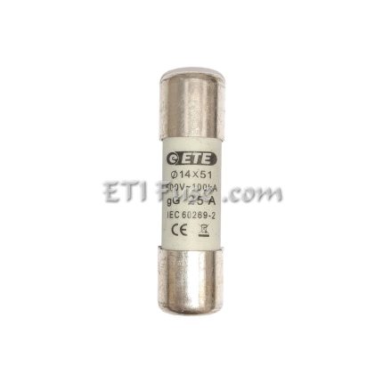 فیوز سیلندری ایستا توان اتصال ETE CF103145112 14×51 1000V DC gPV ± 12A