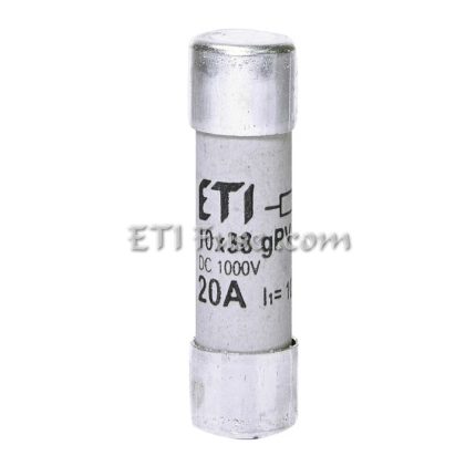 فیوز سیلندری سولار ای تی آی ETI FCD 8865108 10X38 20A 1100 DC GPV