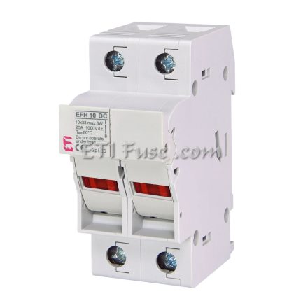 پایه فیوز سیلندری 2 پل 2 کلید 4 ماژول ای تی آی ETI 002540204 DC 10