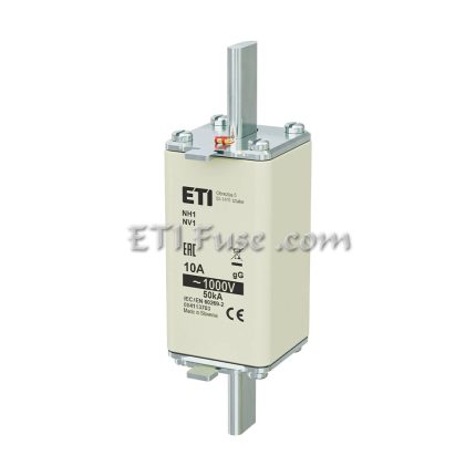 فیوز کاردی با نشانگر ای تی آی ETI FUSE LINK 004113706 gG NV NH 1000V 25A