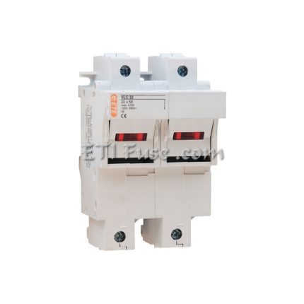 پایه فیوز استوانه ای با نشانگر ایستا توان اتصال ETE CB-1010382 DC 1000V 10×38 2P