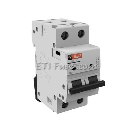 کلید مینیاتوری 2 پل تیپ C ایستا توان اتصال ETE MCB MC001208232 20A