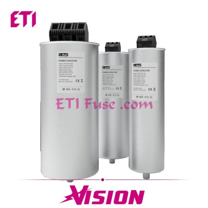 خازن استوانه ای فشار ضعیف 3 فاز ترمینالی با حفاظت افزایش دما ایستا توان اتصال ETE ETECPB44010 440V 10KVAR