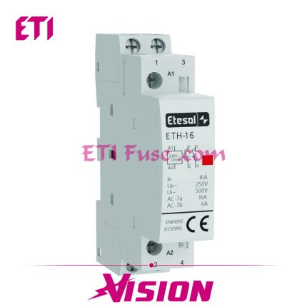 کنتاکتور ماژولار اتوماتیک ایستا توان اتصال ETE ETMCON02511 230VAC 25A 1NO 1NC