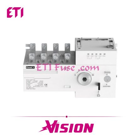 کلید تبدیل اتوماتیک با امکان نصب LCD و قابلیت ارتباط سریال ایستا توان اتصال ETE RS485 4P 250A